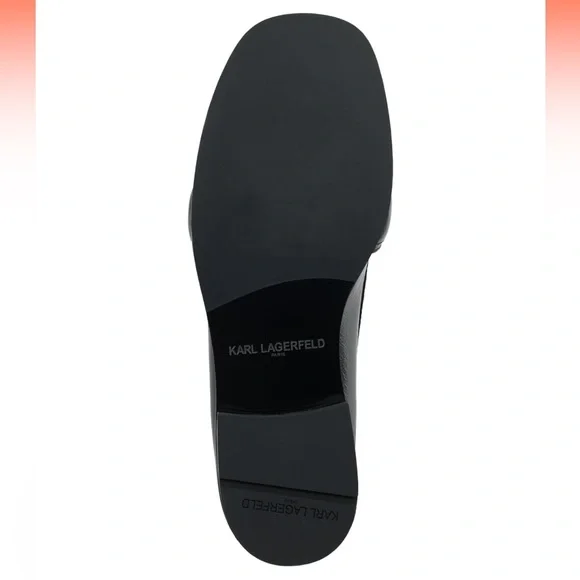 Karl Lagerfeld Paris Womens Madlen Black Leather Loafer Flats – US 8.5M / EU 39B - Picture 11 of 12